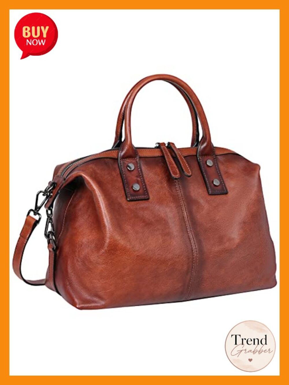 Genuine Leather Satchel Purse Hobo Shoulder Crossbody Bag Medium